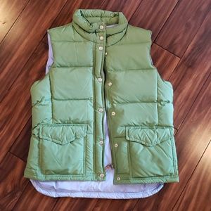 J Crew Women's Green Puffy Vest